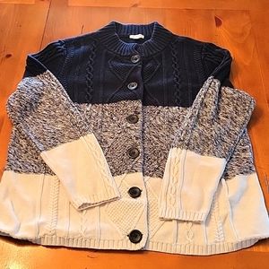 Talbots Black n White Cardigan